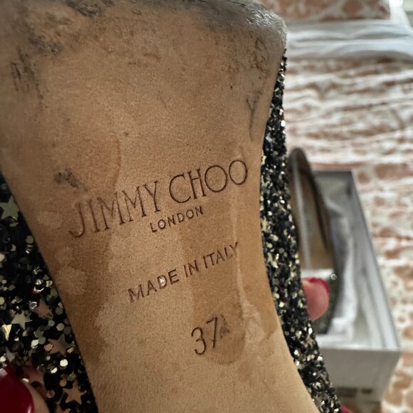 EUC Jimmy Choo Romy 100 Glitter Pumps - Picture 8 of 8